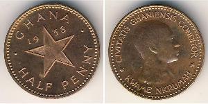 1/2 Penny Ghana (1957 - ) 青铜 
