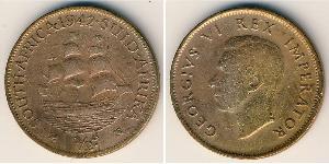 1/2 Penny 南非 (1910 - ) 青铜 乔治六世 (1895-1952)