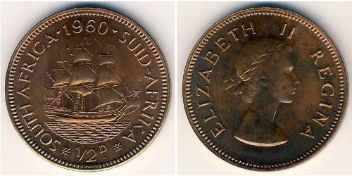 1/2 Penny 南非 (1910 - ) 青铜 伊丽莎白二世 (1926-2022)