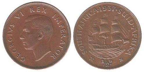 1/2 Penny 南非 (1910 - ) 青铜 乔治六世 (1895-1952)