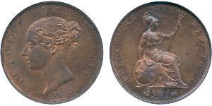 1/2 Penny 大不列颠及爱尔兰联合王国 (1801 - 1922) 青铜 维多利亚 (英国君主)