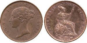 1/2 Penny 大不列颠及爱尔兰联合王国 (1801 - 1922) 青铜 维多利亚 (英国君主)