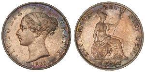 1/2 Penny 大不列颠及爱尔兰联合王国 (1801 - 1922) 青铜 维多利亚 (英国君主)