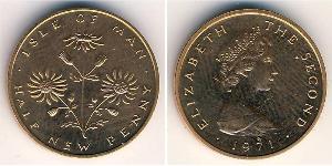 1/2 Penny 曼島 青铜 伊丽莎白二世 (1926-2022)