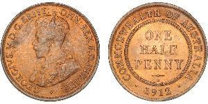 1/2 Penny 澳大利亚 青铜 乔治五世  (1865-1936)