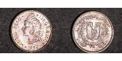 1/2 Peso République dominicaine Argent 