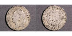 1/2 Peso República Dominicana Plata 