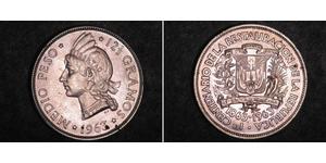 1/2 Peso República Dominicana Plata 