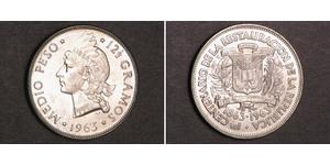 1/2 Peso Dominikanische Republik Silber 