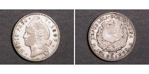 1/2 Peso 多明尼加 銀 