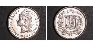 1/2 Peso 多明尼加 銀 