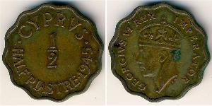 1/2 Piastre British Cyprus (1878 - 1960) Bronze 