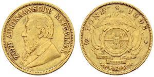 1/2 Pond / 1/2 Sovereign South Africa (1910 - ) Gold Paul Kruger (1825 - 1904)