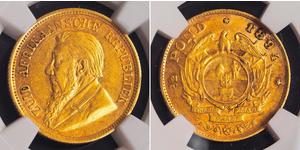 1/2 Pond / 1/2 Sovereign South Africa (1910 - ) Gold Paul Kruger (1825 - 1904)