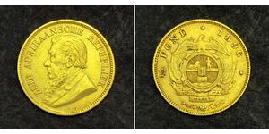 1/2 Pond / 1/2 Sovereign Afrique du Sud (1910 - ) Or Paul Kruger (1825 - 1904)
