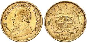 1/2 Pond / 1/2 Sovereign Afrique du Sud (1910 - ) Or Paul Kruger (1825 - 1904)
