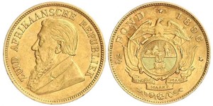 1/2 Pond / 1/2 Sovereign Sudafrica (1910 - ) Oro Paul Kruger (1825 - 1904)