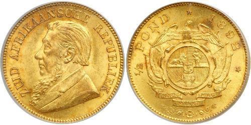 1/2 Pond / 1/2 Sovereign Sudafrica (1910 - ) Oro Paul Kruger (1825 - 1904)