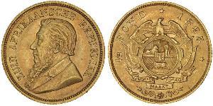 1/2 Pond / 1/2 Sovereign 南非 (1910 - ) 金 保罗·克留格尔 (1825 - 1904)