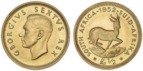 1/2 Pound Afrique du Sud (1910 - ) Or George VI (1895-1952)