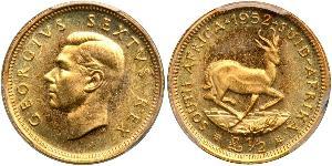 1/2 Pound Sudáfrica (1910 - ) Oro Jorge VI (1895-1952)