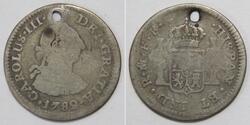1/2 Real Nouvelle-Espagne (1519 - 1821) Argent 