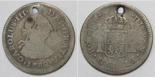 1/2 Real Nouvelle-Espagne (1519 - 1821) Argent 