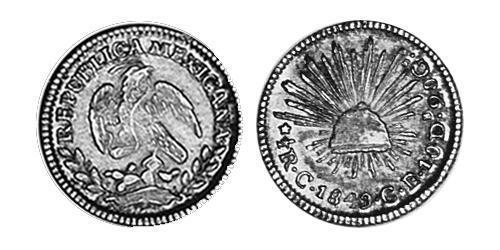 1/2 Real Second Federal Republic of Mexico (1846 - 1863) Argento 