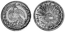1/2 Real Estados Unidos Mexicanos (1846 - 1863) Plata 
