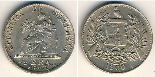 1/2 Real Guatemala (1838 - ) Rame/Nichel 