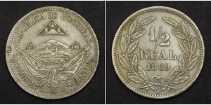1/2 Real Honduras (1821 - ) Rame/Nichel 