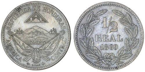 1/2 Real Honduras (1821 - ) Rame/Nichel 