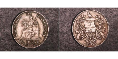 1/2 Real República de Guatemala (1838 - ) Silber 