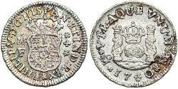 1/2 Real Vizekönigreich Neuspanien (1519 - 1821) Silber 
