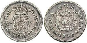 1/2 Real Vizekönigreich Neuspanien (1519 - 1821) Silber Ferdinand VII. von Spanien (1784-1833)