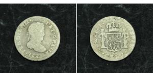 1/2 Real Vizekönigreich Neuspanien (1519 - 1821) Silber Ferdinand VII. von Spanien (1784-1833)