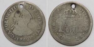 1/2 Real Vizekönigreich Neuspanien (1519 - 1821) Silber 
