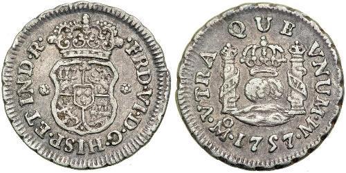 1/2 Real Vizekönigreich Neuspanien (1519 - 1821) Silber Ferdinand VII. von Spanien (1784-1833)