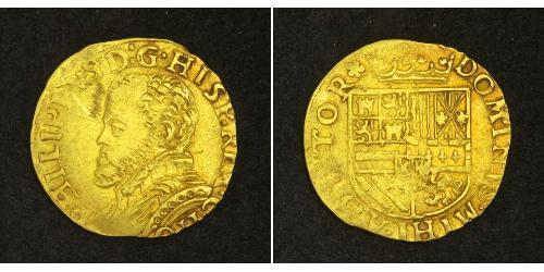 1/2 Real 西班牙哈布斯堡王朝 (1516 - 1700) 金 腓力二世 (西班牙) (1527 - 1598)