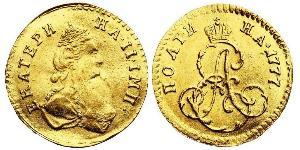 1/2 Rouble / 1 Poltina Empire russe (1720-1917) Or Catherine II (1729-1796)