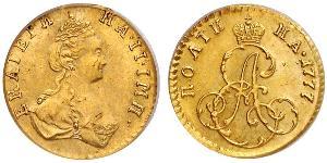 1/2 Rouble / 1 Poltina Empire russe (1720-1917) Or Catherine II (1729-1796)