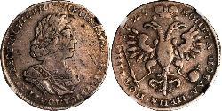 1/2 Rublo / 1 Poltina Impero russo (1720-1917) Argento Pietro I di Russia(1672-1725)