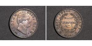 1/2 Rupee Raj britannique (1858-1947) Argent Guillaume IV (1765-1837)