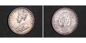 1/2 Rupee Raj britannique (1858-1947) Argent George V (1865-1936)