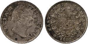 1/2 Rupee Raj britannique (1858-1947) Argent Guillaume IV (1765-1837)