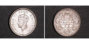 1/2 Rupee British Raj (1858-1947) Billon George VI (1895-1952)