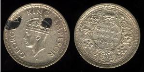 1/2 Rupee Britisch-Indien (1858-1947) Billon Silber Georg VI (1895-1952)