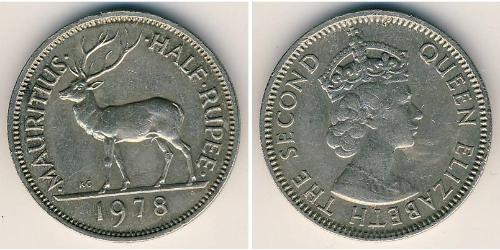 1/2 Rupee Mauritius (1968 - ) Kupfer/Nickel 