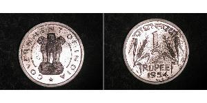 1/2 Rupee India (1950 - ) Nichel 