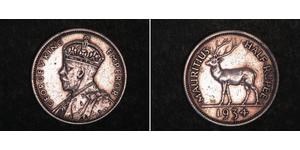 1/2 Rupee Mauricio (1968 - ) Plata Jorge V (1865-1936)